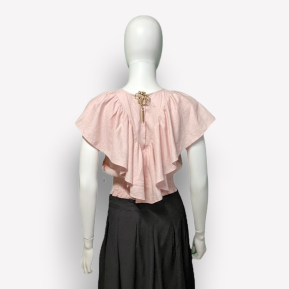 Nordstrom Open Edit Crop Ruffled Top, XS - Picture 6 of 9